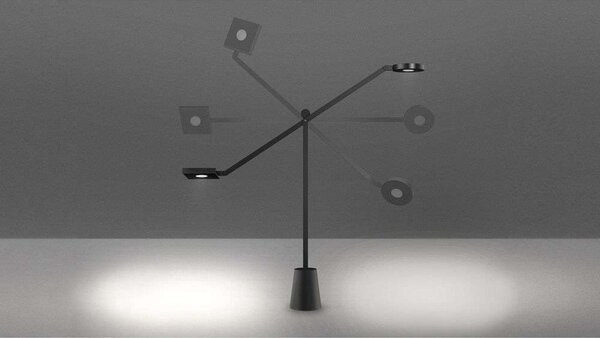 Stolové Lampa Artemide, Čierna, Obývacia izba, Hliník