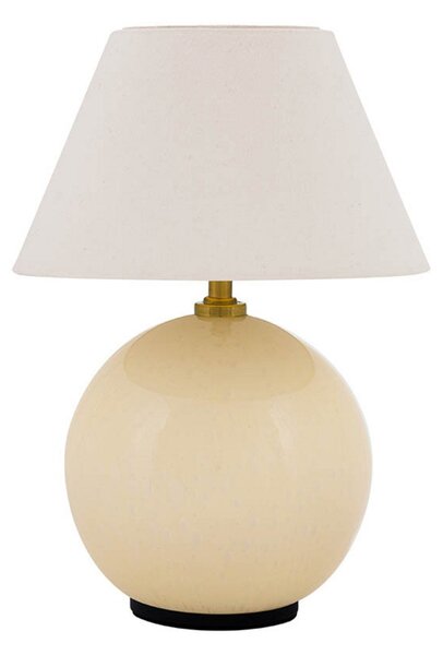 Stolové Lampa Globen Lighting, IRIS, stmievateľné, Béžová, Obývacia izba, Sklo, Vintage