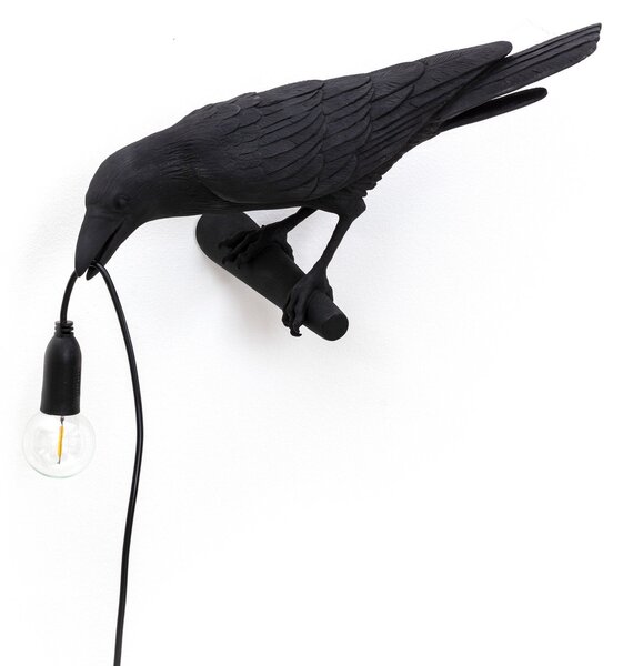 Stolové Lampa SELETTI, Bird Lamp, Čierna, Obývacia izba, Plast, Dizajnový