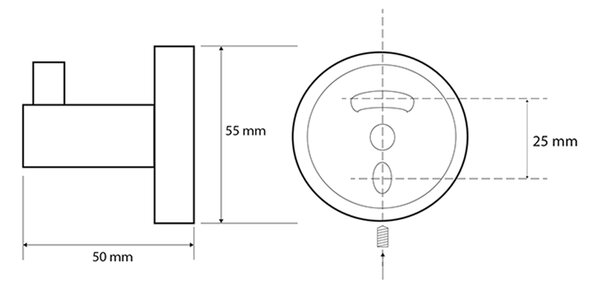 Sapho Sapho, X-ROUND WHITE vešiačik, biela, XR205W