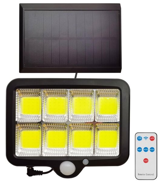 Polux LED Solárny reflektor so senzorom INTEGRA LED/3W/3,7V IP44 + DO SA1815 + záruka 3 roky zadarmo