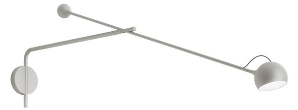Nástenné Svietidlo Artemide, Ixa, stmievateľné, Sivá, Obývacia izba, Kov, Dizajnový