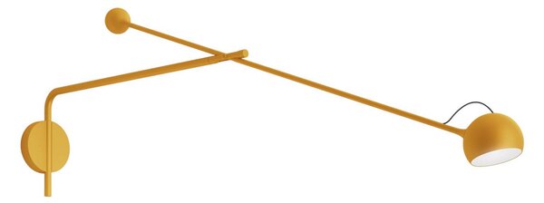 Nástenné Svietidlo Artemide, Ixa, stmievateľné, Žltá, Obývacia izba, Kov, Dizajnový