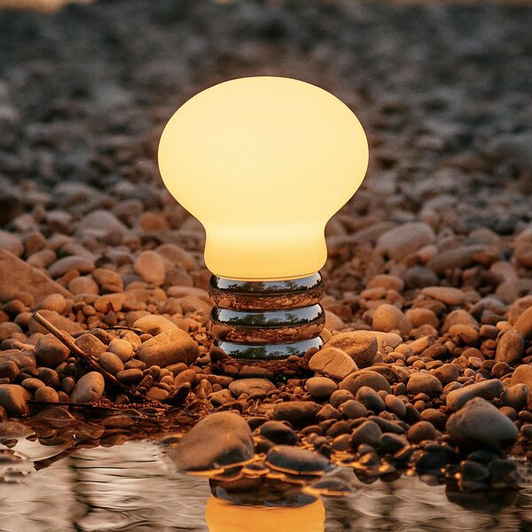 Stolové Lampa Ingo Maurer, B.Bulb, stmievateľné, Metalická, Obývacia izba, Kov, Dizajnový