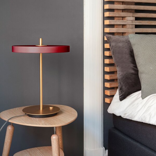 Stolové Lampa UMAGE, Asteria Table, stmievateľné, Červená, Obývacia izba, Hliník, Dizajnový