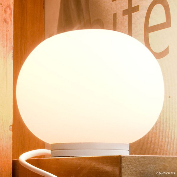 Stolové Lampa FLOS, MINI, Biela, Obývacia izba, Sklo, Dizajnový
