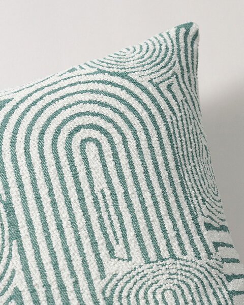 Karin - jednoduchá obliečka, 60x40cm farba produktu zelená látka zapletaná, vzorované
