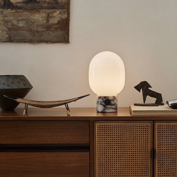 Stolové Lampa Audo Copenhagen, JWDA, stmievateľné, Biela, Obývacia izba, Sklo, Dizajnový