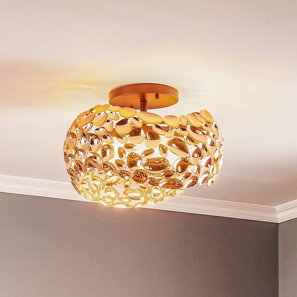 Narisa LED stropné svietidlo, Ø 46 cm, ružové zlato