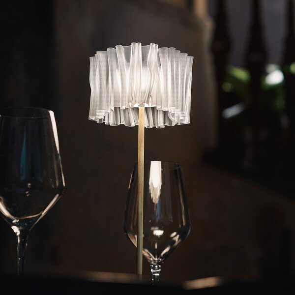 Stolové Lampa Slamp, Accordéon Battery, stmievateľné, Transparentná, Obývacia izba, Kov, Dizajnový