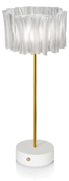 Stolové Lampa Slamp, Accordéon Battery, stmievateľné, Transparentná, Obývacia izba, Kov, Dizajnový