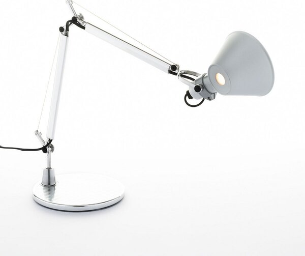 Stolové Lampa Artemide, Tolomeo Micro, stmievateľné, Metalická, Pracovňa, Kov, Dizajnový