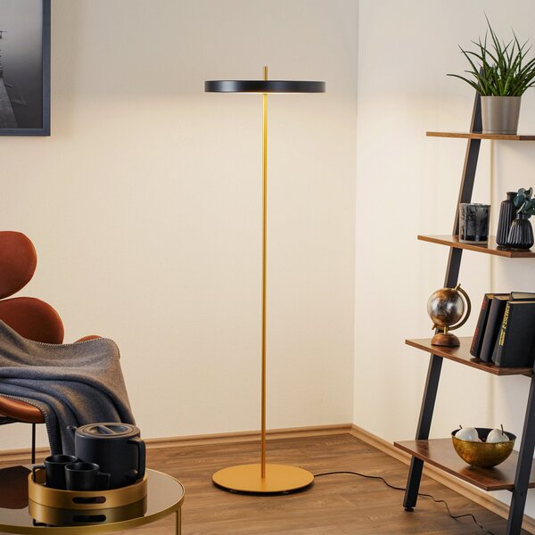 Stojacie Lampa UMAGE, Asteria floor, stmievateľné, Čierna, Obývacia izba, Kov, Dizajnový