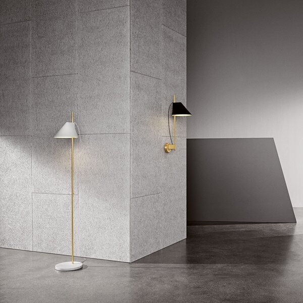 Stojacie Lampa Louis Poulsen, Yuh Brass, stmievateľné, Biela, Obývacia izba, Kov, Dizajnový