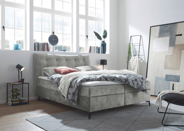 AMERICKÁ POSTEĽ, 180/200 cm, sivá MID.YOU - Online Only spálne, Online Only