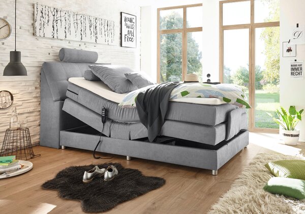 BOXSPRINGOVÁ POSTEĽ, 120/200 cm svetlosivá MID.YOU - Online Only spálne, Online Only