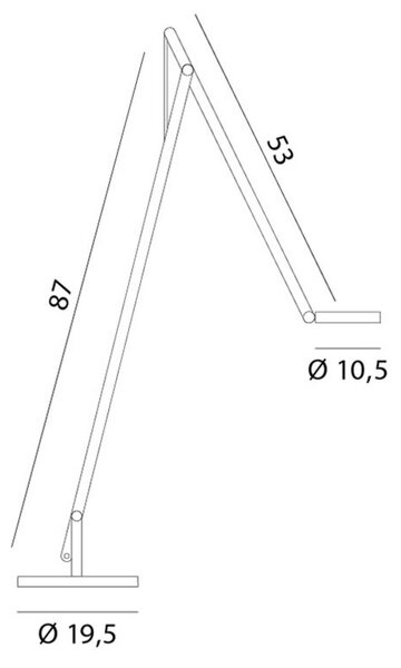 Stojacie Lampa Rotaliana, String F1 DTW, stmievateľné, Biela, Obývacia izba, Kov, Dizajnový