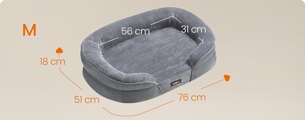 SONGMICS Pelech pre psov Trino 76 cm sivý