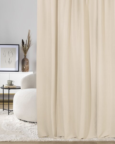Záves na riasiacu pásku ecru velvet 140 x 280 cm 1 ks