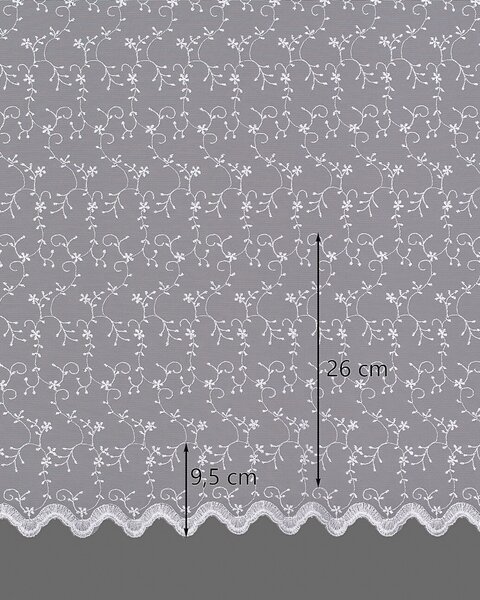 Záclona so systémom FLEX (dvojité spony flex) farba produktu biela látka polopriehľadný, zapletaná, vzorované
