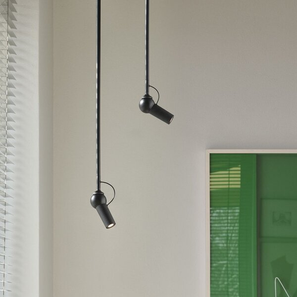 Stropné Lampa kdln, Bird, stmievateľné, Čierna, Obývacia izba, Kov