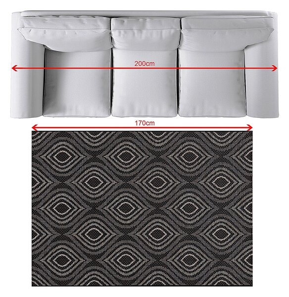 Koberec Breeze black/ clif grey 120 x 170 cm