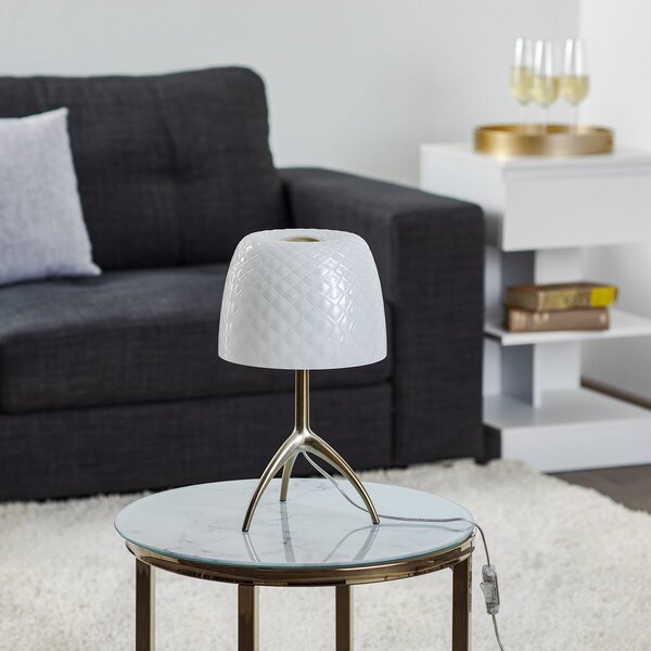 Stolové Lampa Foscarini, Lumiere, Biela, Obývacia izba, Sklo, Dizajnový