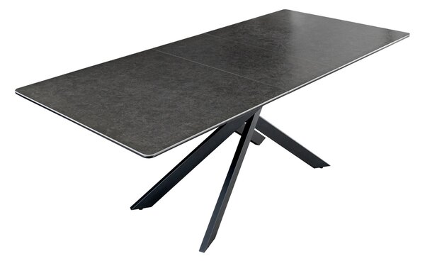Rozťahovací keramický stôl Halia 160-200 cm mramor antracit
