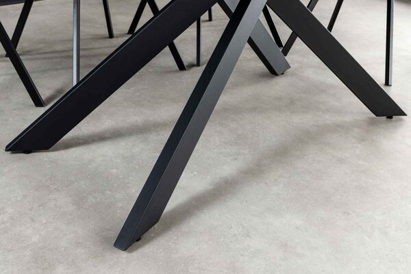 Rozťahovací keramický stôl Halia 160-200 cm mramor antracit