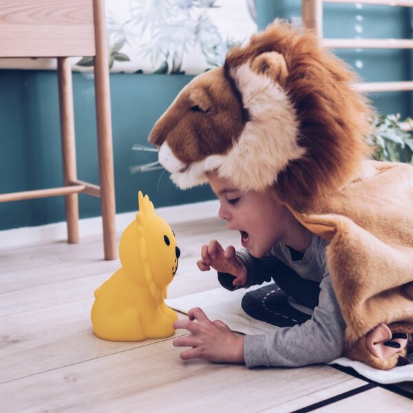 Stolové Lampa Mr Maria, Lion, stmievateľné, Žltá, Detská izba, Plast