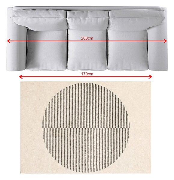 Koberec Sevilla paper white/grey 120x170cm