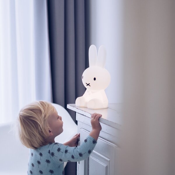 Stolové Lampa Mr Maria, Miffy, stmievateľné, Biela, Detská izba, Plast