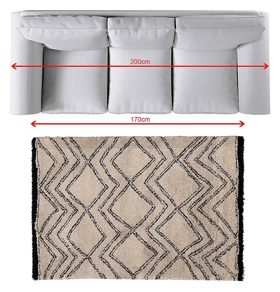 Koberec Royal Nomadic sand/black 120x170cm
