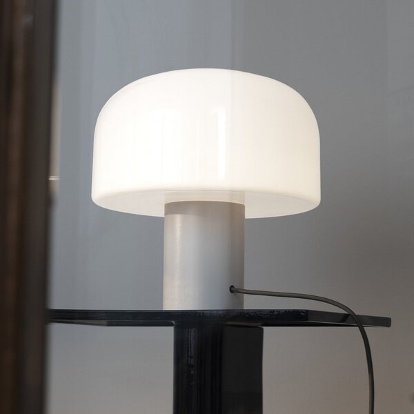 Stolové Lampa FLOS, Bellhop Glass T, stmievateľné, Biela, Obývacia izba, Sklo