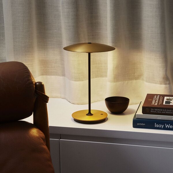 Stolové Lampa MARSET, Ginger, stmievateľné, Zlatá / Mosadz, Obývacia izba, Kov, Dizajnový