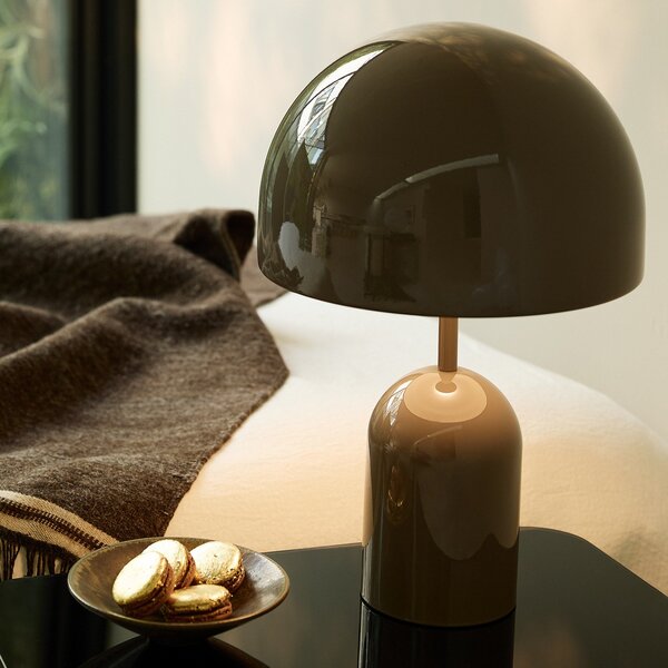 Stolové Lampa Tom Dixon, Bell, stmievateľné, Sivá, Obývacia izba, Kov, Dizajnový