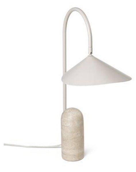 Stolové Lampa ferm LIVING, Arum, Béžová, Obývacia izba, Mramor, Dizajnový