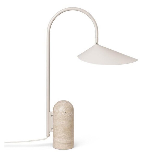 Stolové Lampa ferm LIVING, Arum, Béžová, Obývacia izba, Mramor, Dizajnový