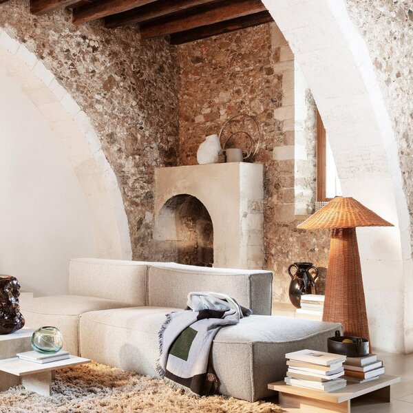 Stojacie Lampa ferm LIVING, Dou, Drevo, Obývacia izba, Drevo, Dizajnový