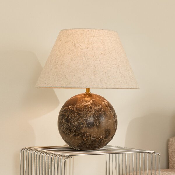 Stolové Lampa Globen Lighting, Hnedá / Hrdzavá, Obývacia izba, Tkanina / Textil, Dizajnový