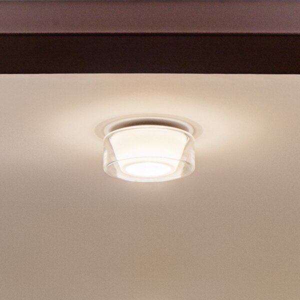 Stropné Lampa Serien Lighting, Curling M, stmievateľné, Transparentná, Obývacia izba, Sklo, Dizajnový