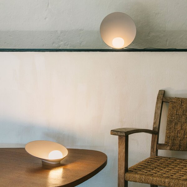 Stolové Lampa Vibia, Musa, stmievateľné, Béžová, Obývacia izba, Kov, Moderný