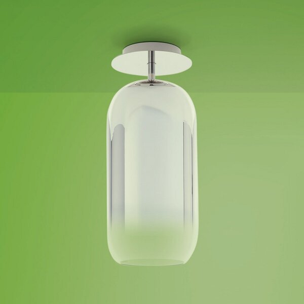 Stropné Lampa Artemide, Gople Mini, stmievateľné, Metalická, Obývacia izba, Sklo, Dizajnový