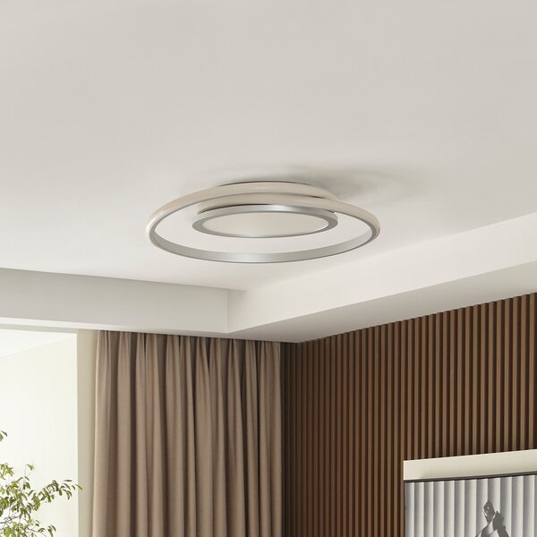Stropné Lampa Lucande, Noud, stmievateľné, Metalická, Spálňa, Kov, Moderný