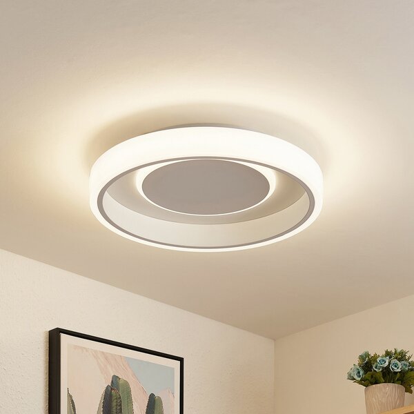 Stropné Lampa Lindby, Wikani, stmievateľné, Biela, Obývacia izba, Kov, Moderný