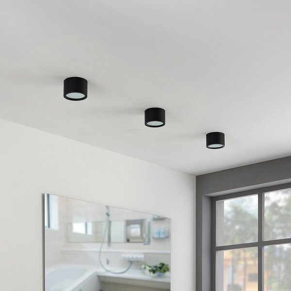 Stropné Lampa Arcchio, Nieva, stmievateľné, Čierna, Chodba, Hliník, Moderný