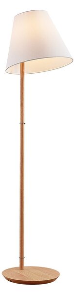Stojacie Lampa Lucande, Jinda, Biela, Obývacia izba, Tkanina / Textil, Škandinávsky