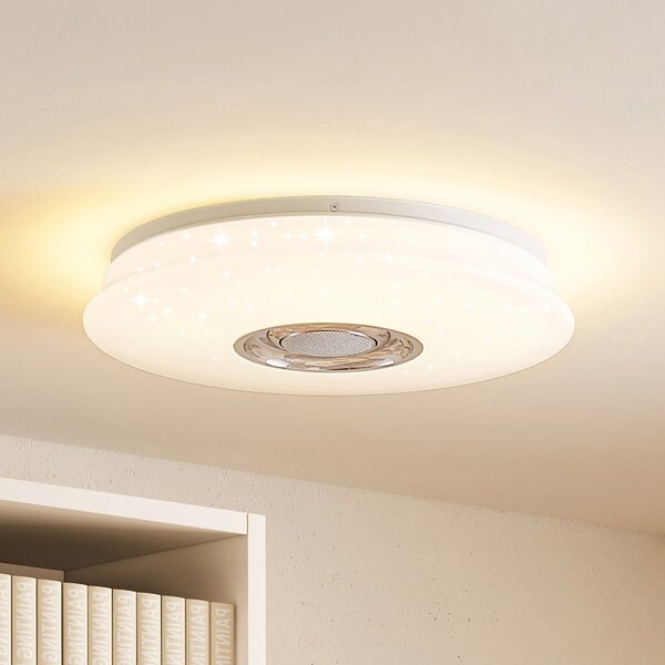 Stropné Lampa Lindby, Elpida, stmievateľné, Biela, Obývacia izba, Plast, Moderný