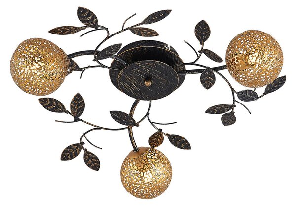 Stropné Lampa Lucande, Evory, stmievateľné, Čierna, Obývacia izba, Kov, Florentský