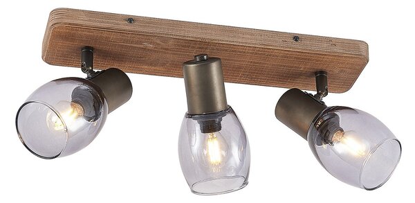 Stropné Lampa Lindby, Ineska, stmievateľné, Drevo, Obývacia izba, Drevo, Škandinávsky